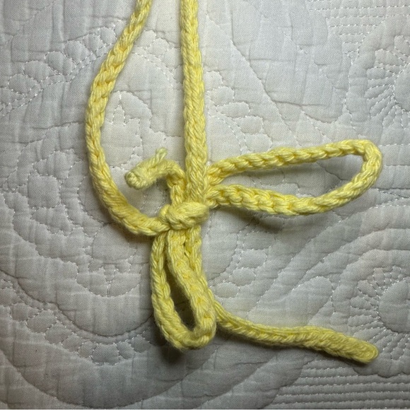 Crochet Butter Yellow Tube Top. M/L. - Picture 5 of 5